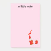 Rode Hart Lippenstift Pop Art Design Post-it® Notes (Voorkant)