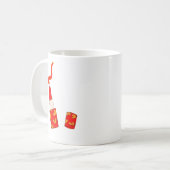 Rode Hart Lipstick Pop Art Design Koffiemok (Voorkant links)