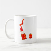 Rode Hart Lipstick Pop Art Design Koffiemok (Links)