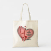 Rode Hart LVN Verpleegster Tote Bag (Achterkant)