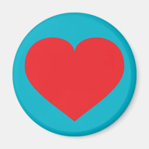 Rode hart magneet
