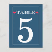 Rode Hart Marine Trouwtafel Aantal Kaarten (Voorkant)