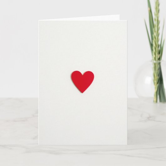 Rode Hart Matte Liefdeskaart Kaart (Voorkant)
