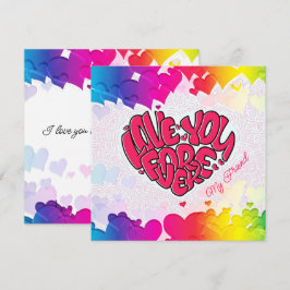 Rode Hart met de tekst Love You Forever Valentijn Feestdagenkaart