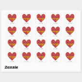 Rode Hart Met Een Boog Sticker (Vel)