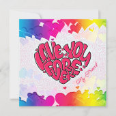Rode Hart met het woord Love You Forever Valentijn Feestdagenkaart (Voorkant)