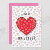 rode hart met spikkelspatroon kaart (Voorkant / Achterkant)