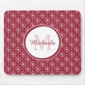 Rode Hart Monogram Muismat (Voorkant)