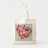 Rode Hart Nachtverpleegster Tote Bag (Voorkant)
