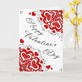 Rode Hart olieachtige Valentijnsdag Kaart (Gele Bloem)