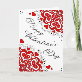 Rode Hart olieachtige Valentijnsdag Kaart