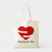 Rode hart oma dag Canvas tas (Voorkant)