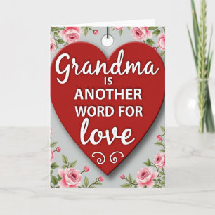 Rode Hart Oma Liefde Kaart
