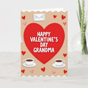 Rode Hart Oma Valentijnskaart Kaart