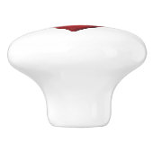 Rode Hart Omhelzingen & Kusjes Keramische Knop (Zijkant)