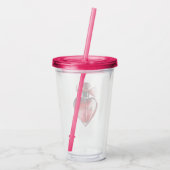 Rode Hart Parfum Fles Acryl Drinkbeker (Achterkant)