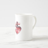 Rode Hart Parfum Fles Porselein Kop (Voorkant rechts)