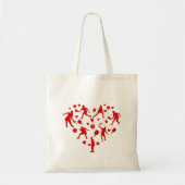 Rode Hart Pickleball Liefhebber Tote Bag (Voorkant)