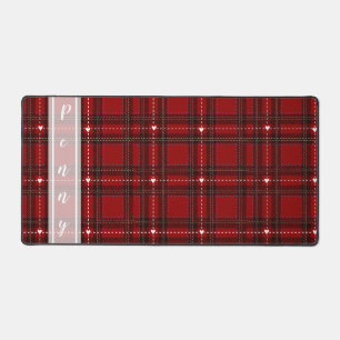 Rode Hart Plaid Bureaumat