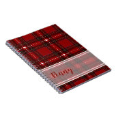 Rode Hart Plaid Notitieboek (Rechterzijde)