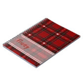 Rode Hart Plaid Notitieboek (Linkerzijde)
