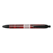 Rode Hart Plaid Zwarte Inkt Pen (Achterkant)