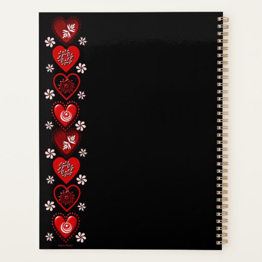 Rode Hart Planner (Achterkant)
