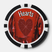 Rode hart poker chip (Voorkant)