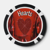 Rode hart poker chip (Achterkant)