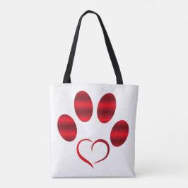 Rode Hart Poot Tote Bag