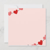 Rode Hart romantische Valentijnsdag uitnodiging (Achterkant)