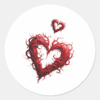 Rode Hart Ronde Sticker