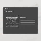 Rode Hart & Rozen Gotische Valentijn Save The Date Aankondigingskaart (Achterkant)