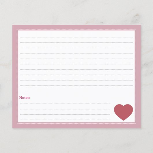 Rode Hart Rustiek Vrijgezellenfeest Roze Recept Ka (Achterkant)