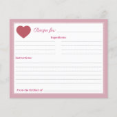 Rode Hart Rustiek Vrijgezellenfeest Roze Recept Ka (Voorkant)