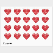 Rode Hart Save The Date Kerststickers Sticker (Vel)