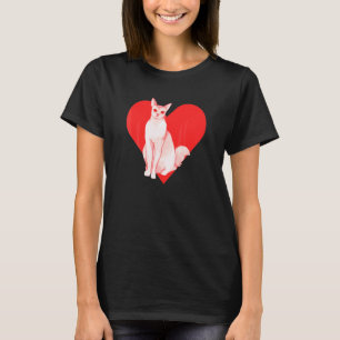 Rode Hart Schattig Huisdier Beste Vriend Balinese  T-shirt