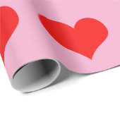 Rode Hart Schattig Roze Aangepaste Valentijnsdag B Cadeaupapier (Rol Hoek)