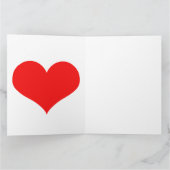 Rode Hart Schattigee Valentijnsdag Custom Kleur 20 Kaart (Binnen)