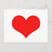 Rode Hart Schattigee Valentijnsdag Custom Kleur Sc Briefkaart (Voorkant)