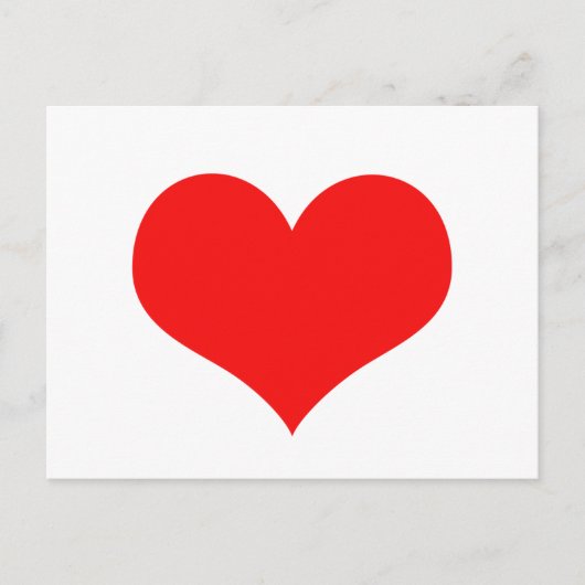 Rode Hart Schattigee Valentijnsdag Custom Kleur Sc Briefkaart (Voorkant)