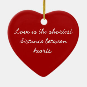 Rode Hart Sentiment Ornament