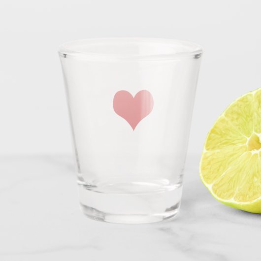 Rode Hart Shot Glas (Achterkant)