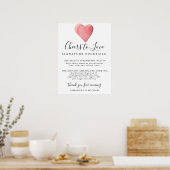 Rode Hart Signature Cocktails Trouw Bar Bord Poster (Keuken)