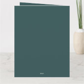 Rode Hart Slate Grijs Script Bruiloft Kaart (Achterkant)