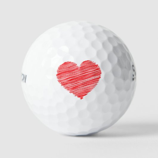 Rode Hart Srixon Soft Feel 13 Golfballen - Cadeau (Voorkant)