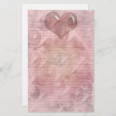 Rode Hart stationery-optionele lijnen Briefpapier (Voorkant / Achterkant)