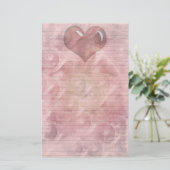 Rode Hart stationery-optionele lijnen Briefpapier (Staand voorkant)