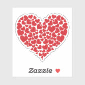Rode Hart Sticker (Vel)
