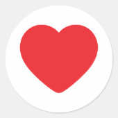 Rode hart sticker (Voorkant)